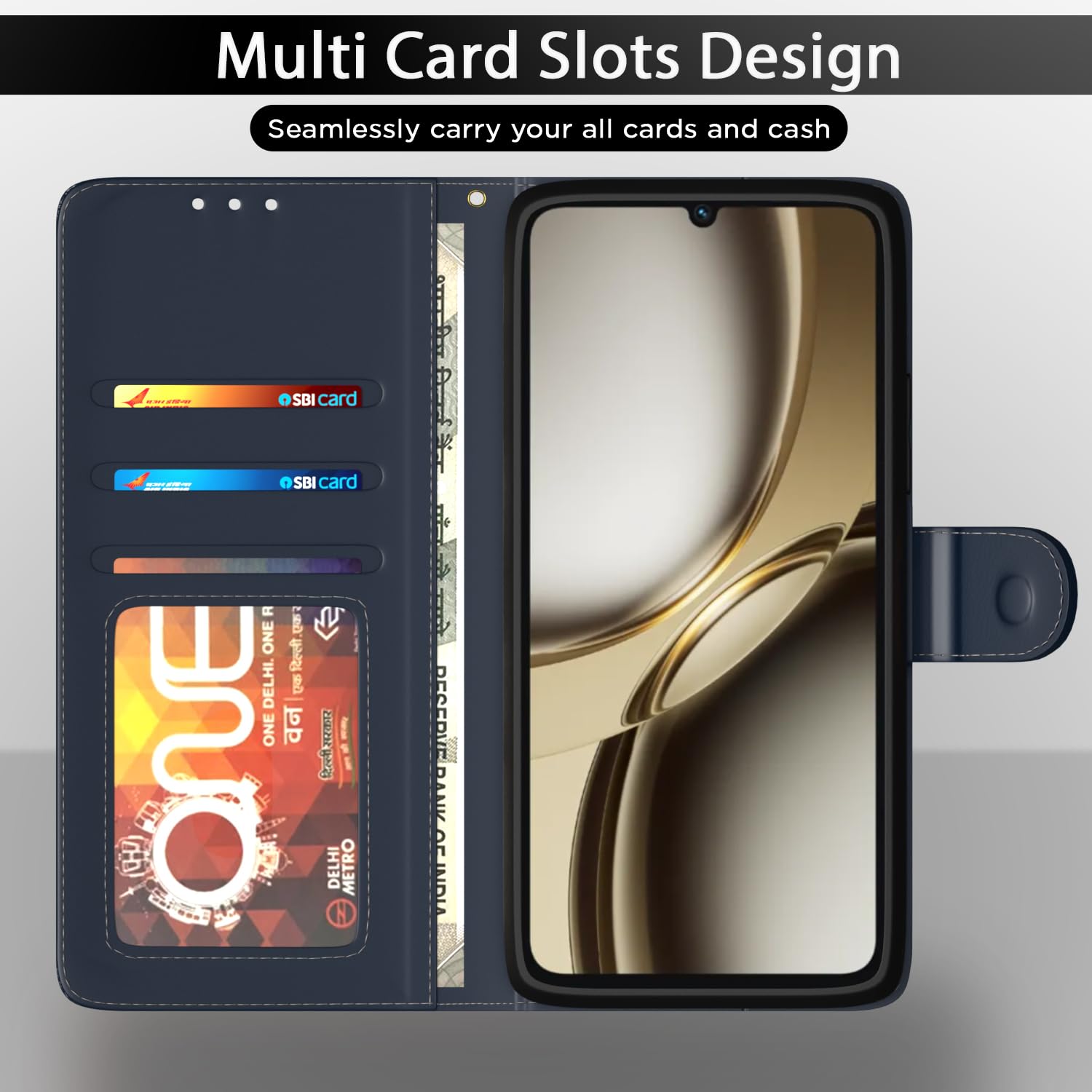 Blue Wallet flip cover for Tecno Spark Go 3 – Pikkme – photo 5