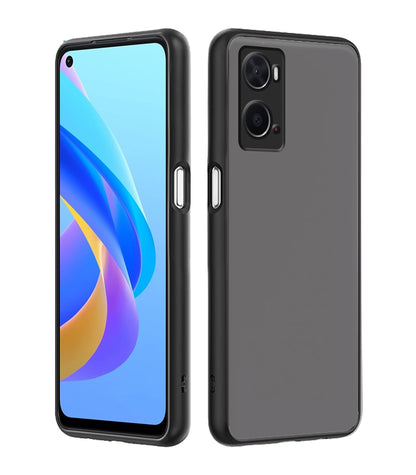 Pikkme black mobile back cover for Oppo A76/A96/A36