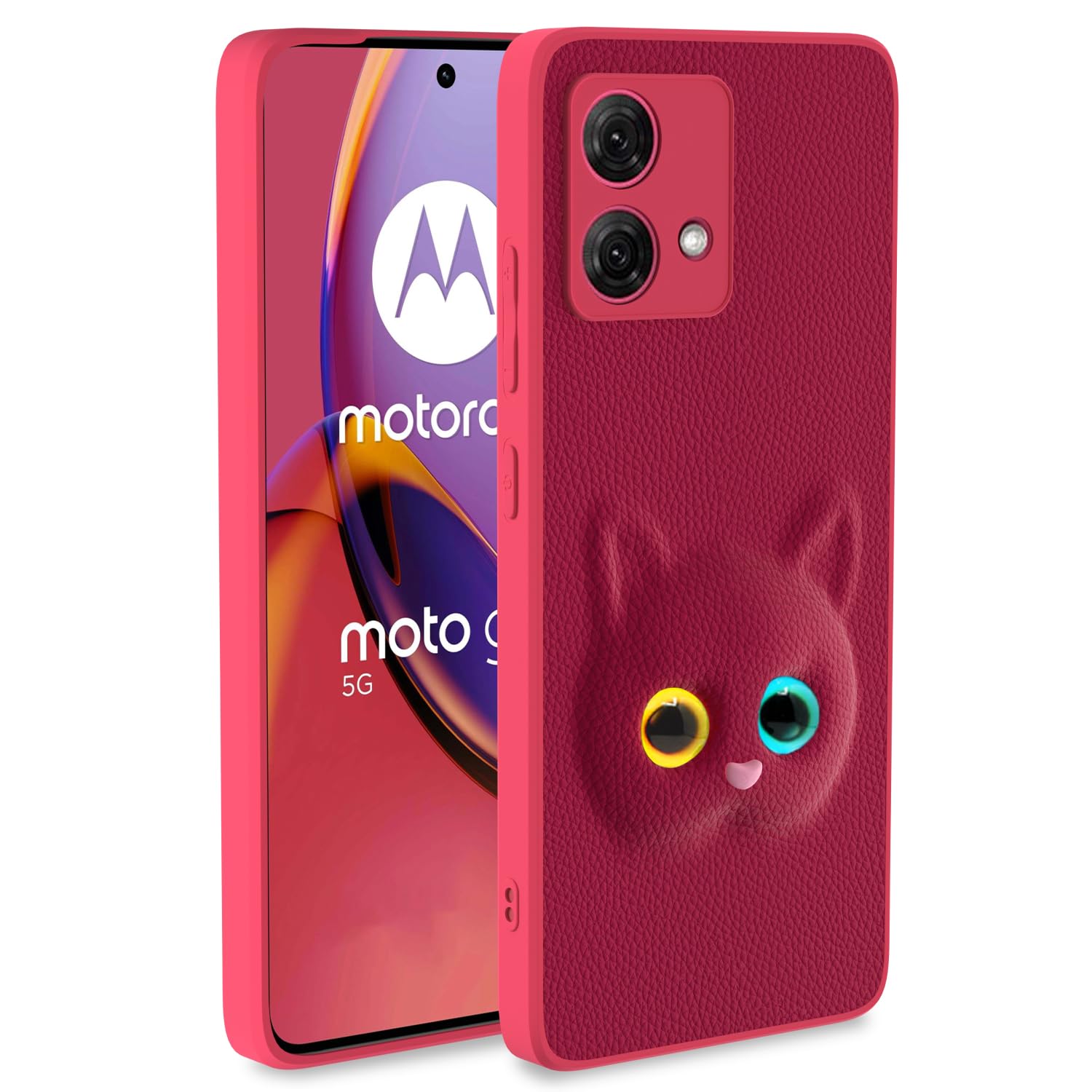 Pikkme Moto G51 5G Kitty Back Cover (Pink)