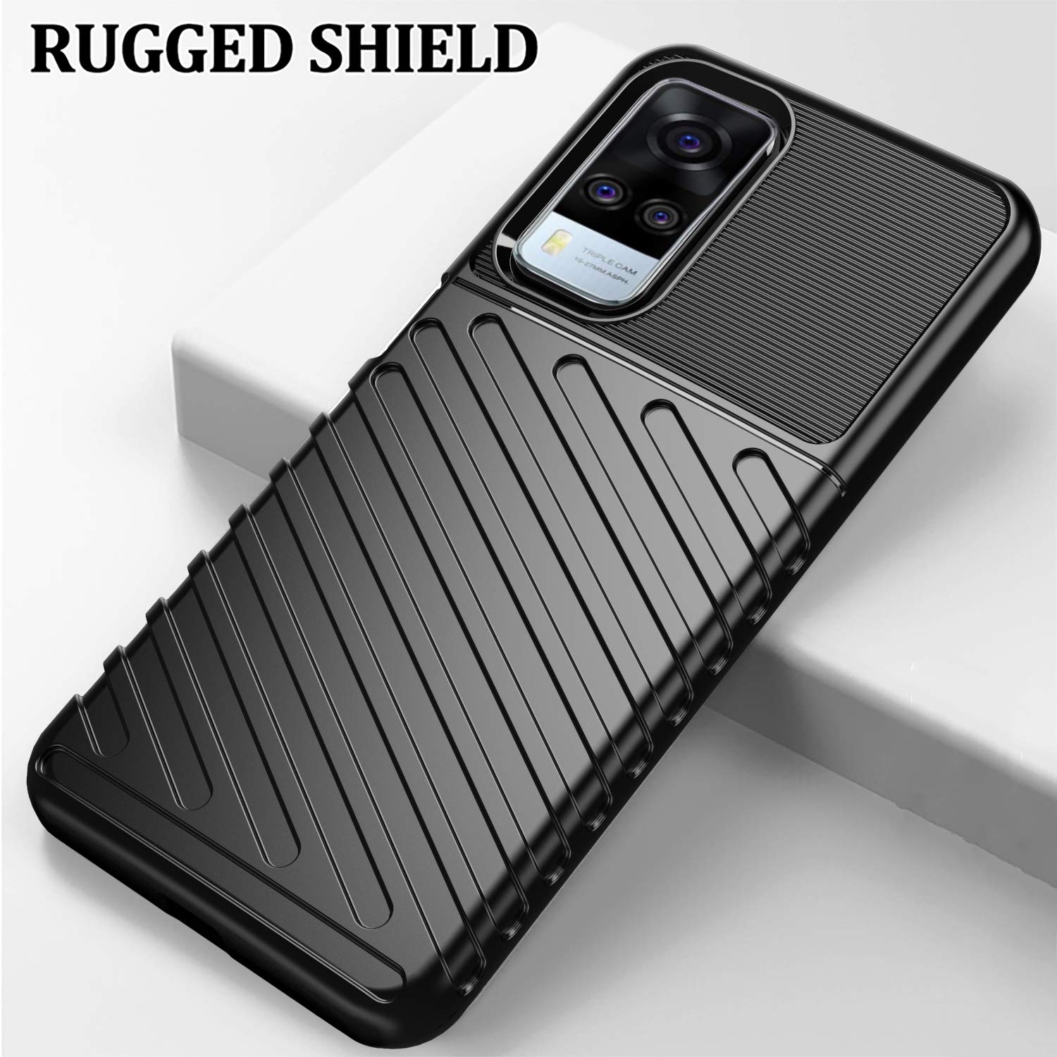 Vivo Y51A mobile back cover in black by Pikkme – photo 2