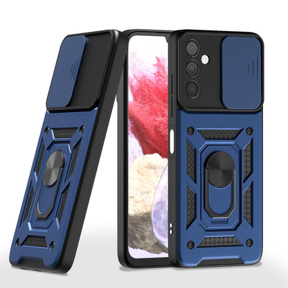 Samsung M34/F34 5G D10 Camera Shield mobile back cover in blue by Pikkme