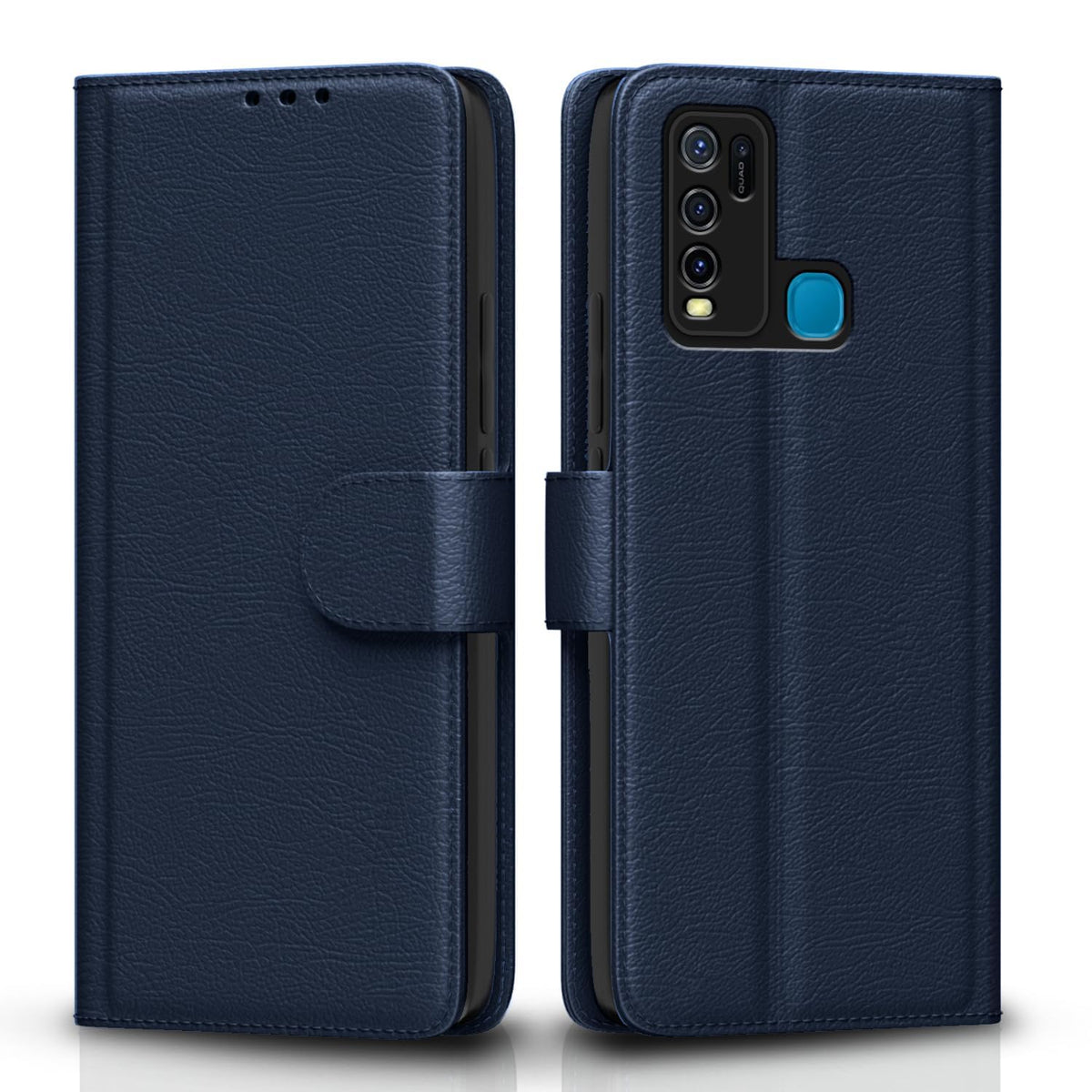 Pikkme Vivo Y30 Wallet blue mobile flip cover