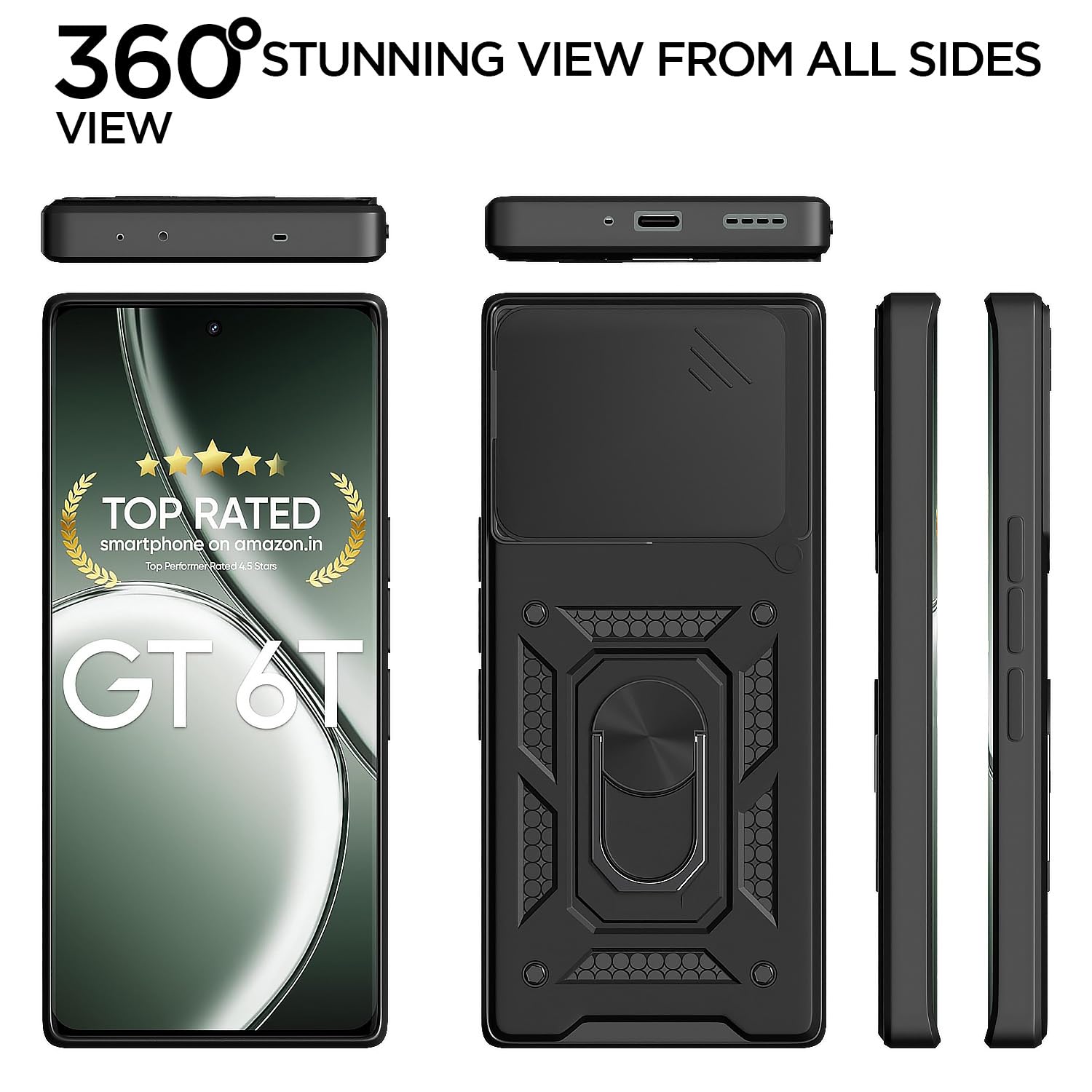 Realme GT 6T/GT Neo 6 SE 5G mobile cover in black by Pikkme – photo 5