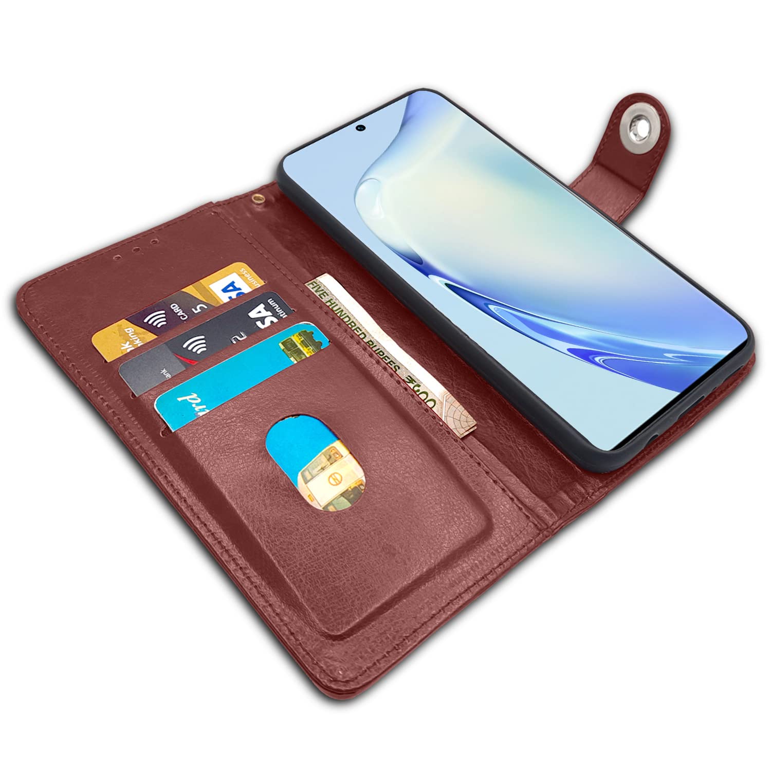 Vivo V27/V27 Pro 5G flip cover in brown by Pikkme – photo 3