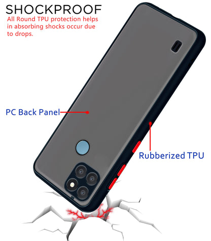 Realme C21Y/C25Y Hybrid mobile back cover in black by Pikkme – photo 4