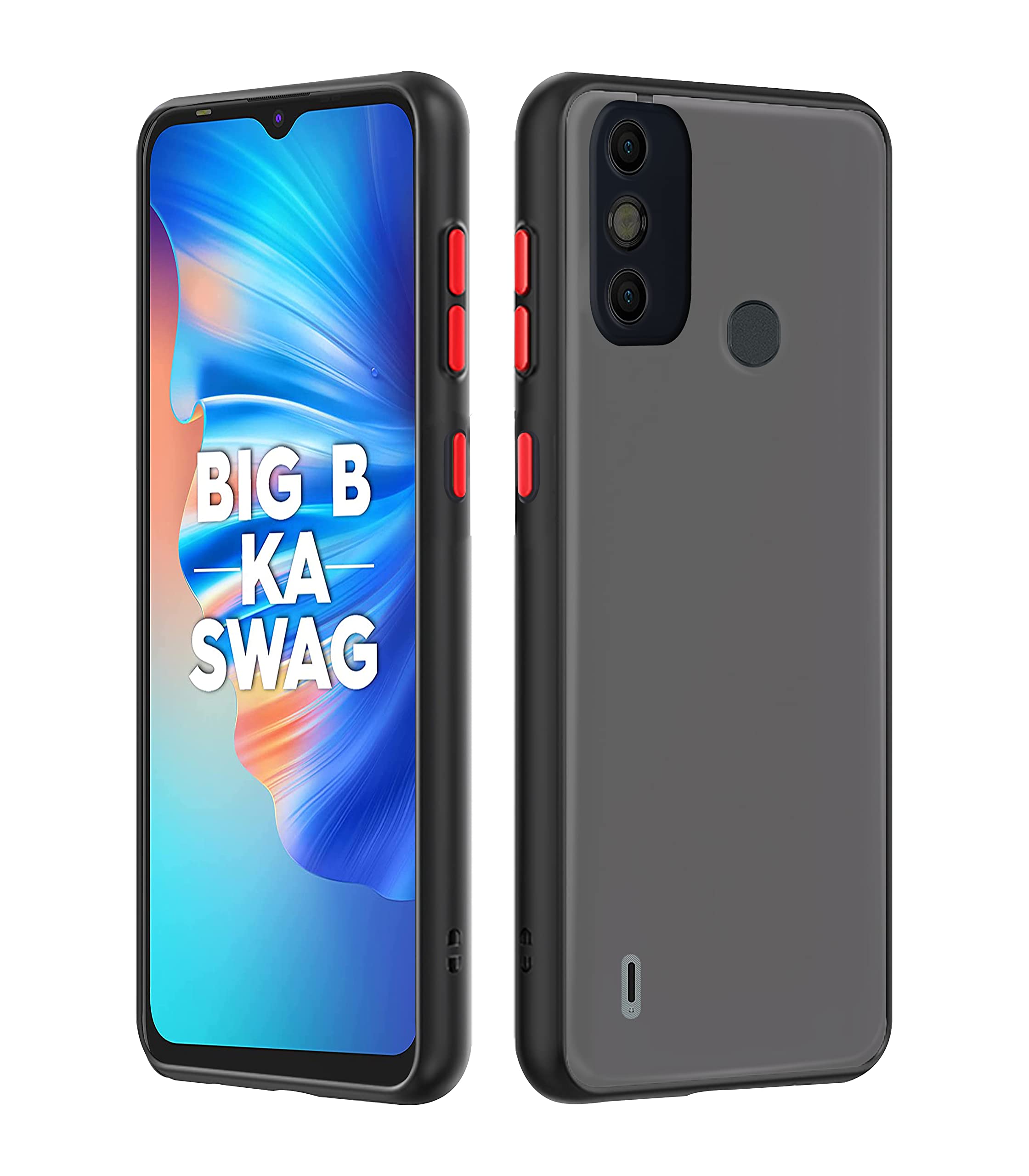 Pikkme black phone cover for Tecno Spark 6 Go