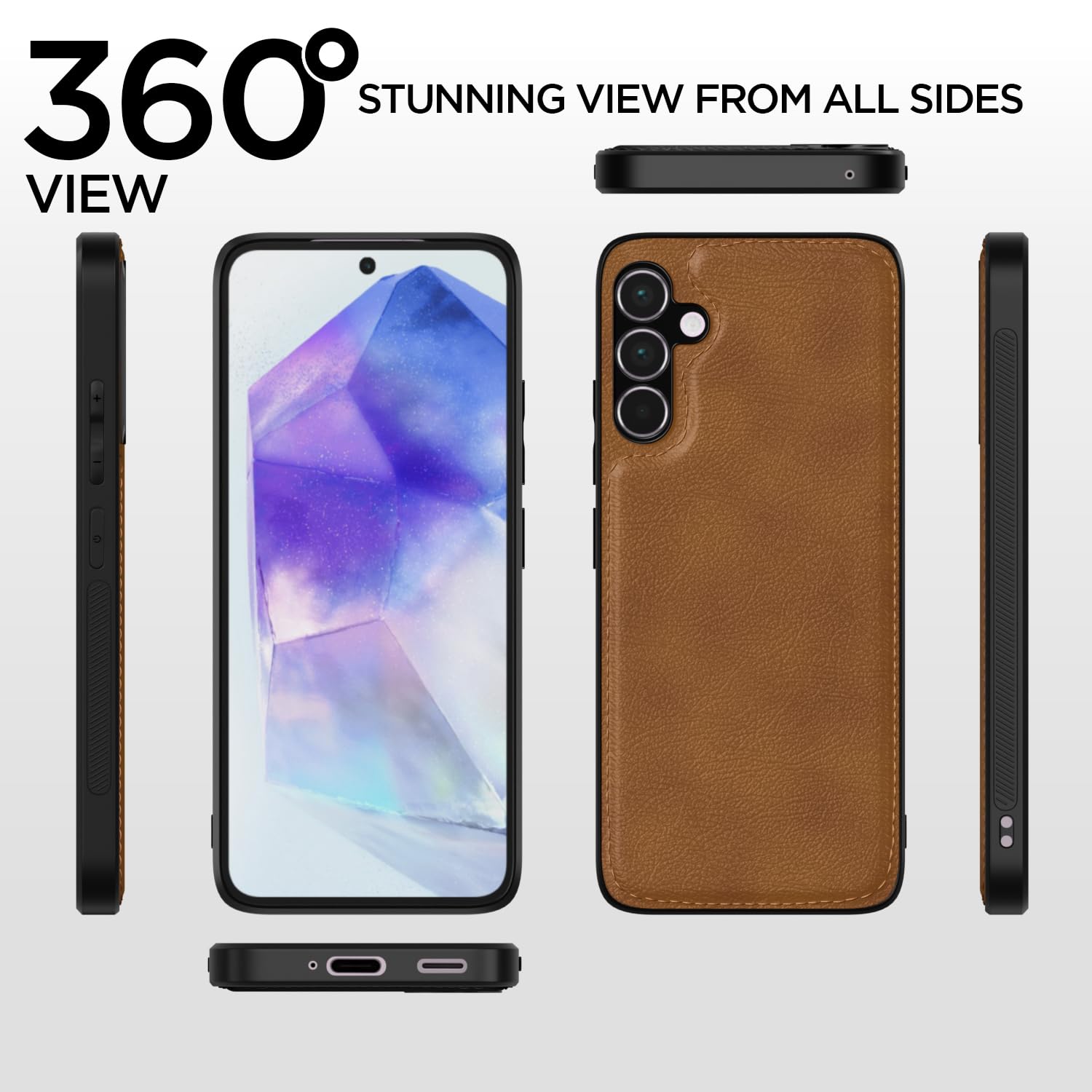 Samsung A55 5G back cover in brown by Pikkme – photo 4