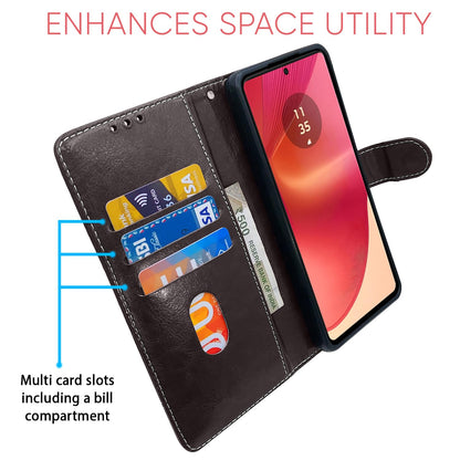 Coffee & brown Magnetic flip cover for Moto Edge 50 Fusion/G96 5G – Pikkme – photo 4