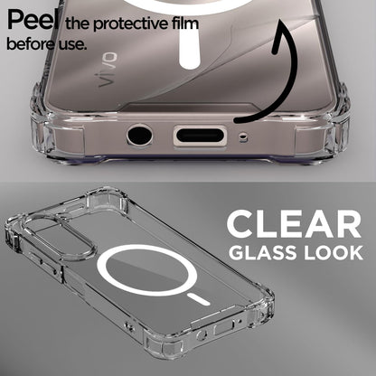 Pikkme iQOO Z10 Lite 5G/Vivo T4 Lite 5G/Y19 5G/Y19e/Y04 4G/Y29s 5G transparent mag-safe mobile back cover – photo 3