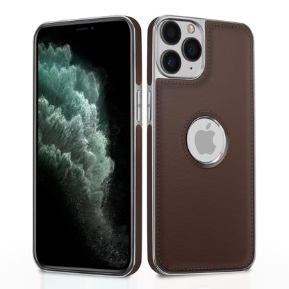 Pikkme iPhone 11 Pro Leatherback chrome coffee mobile back cover