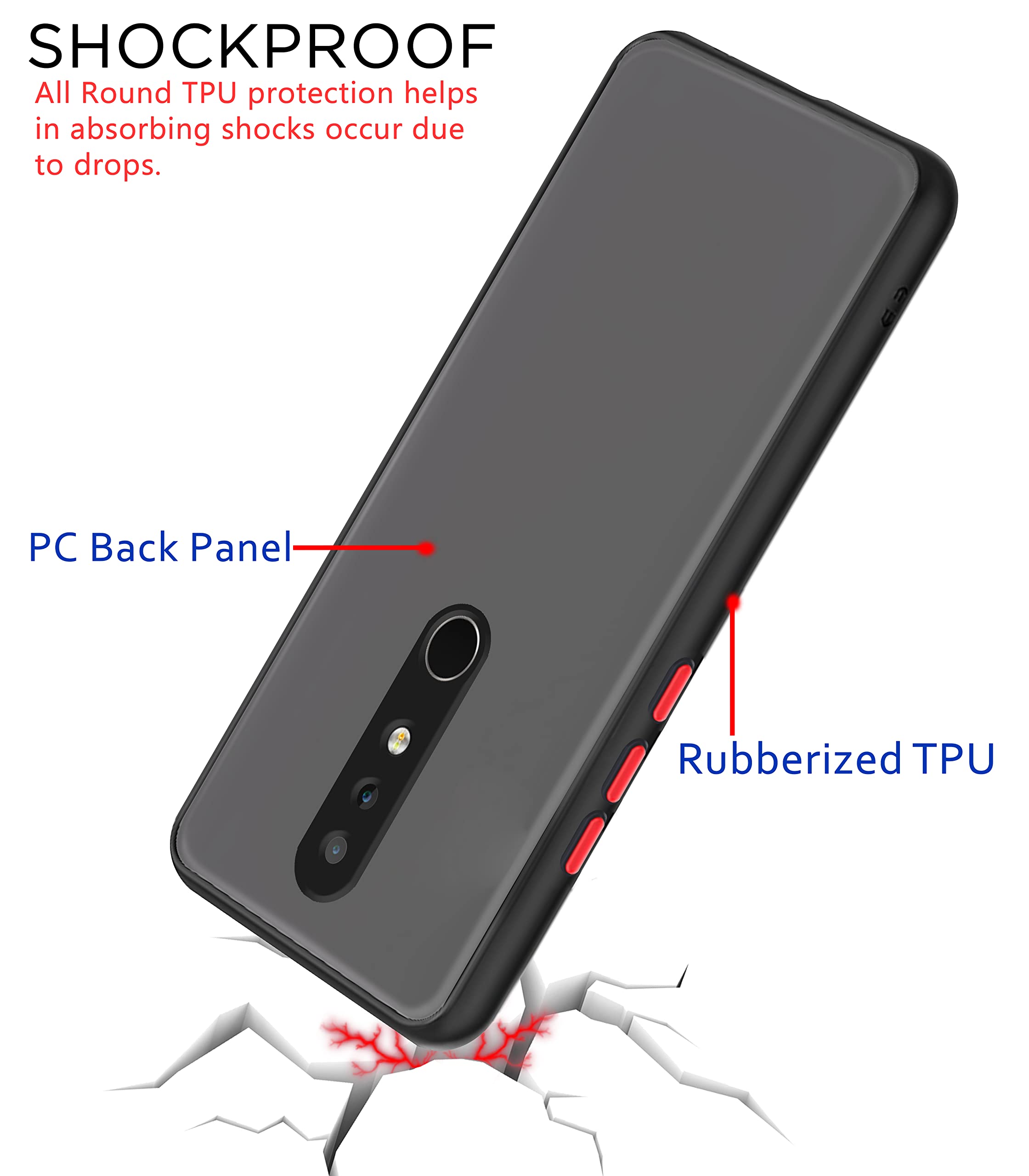 Pikkme Nokia 6.1 Plus/6.1 Hybrid black back cover – photo 5