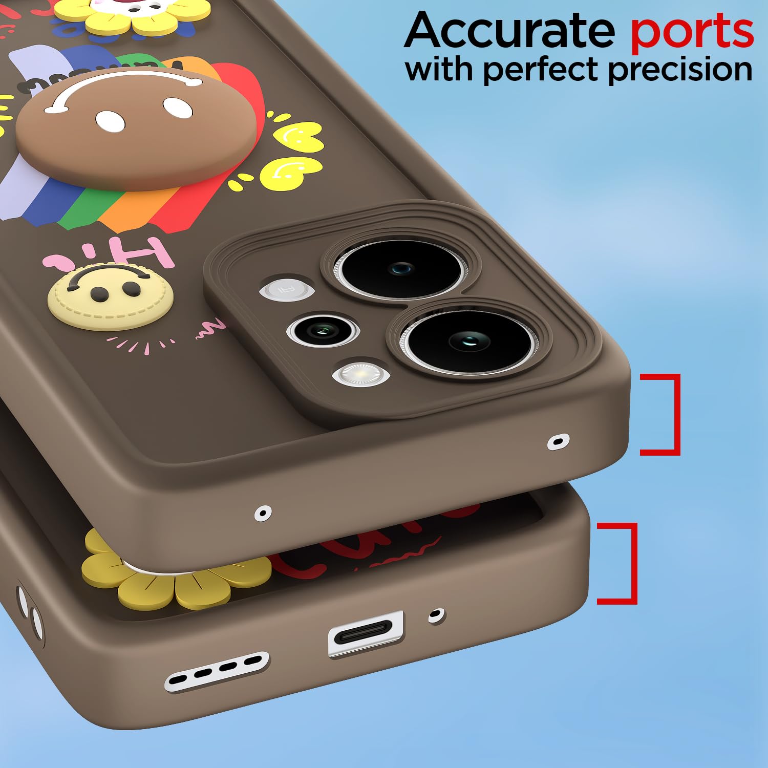 Brown Soft Silicone back cover for Realme P4 Power 5G – Pikkme – photo 4