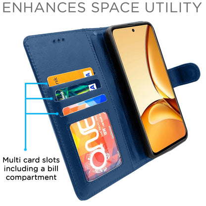 Pikkme blue Wallet mobile flip cover for Realme C63 5G – photo 3