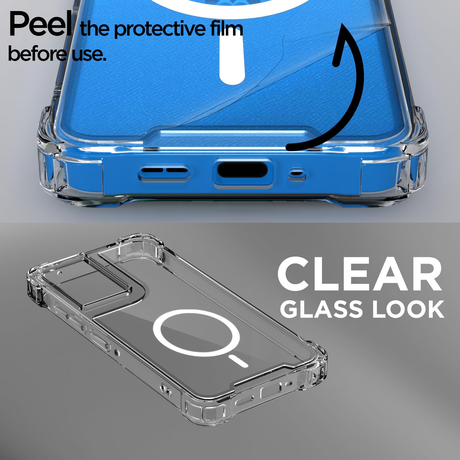 Moto Edge 50 Fusion/G96 5G phone cover in transparent mag-safe by Pikkme – photo 3
