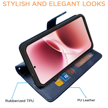 Pikkme Vivo V70/V70 Magnetic navy & light blue wallet flip cover – photo 3
