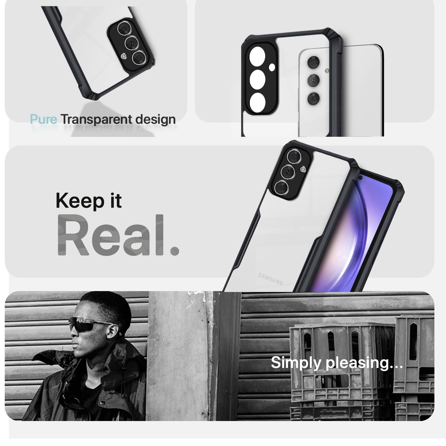 Samsung A54 5G Hybrid back cover in black by Pikkme – photo 4