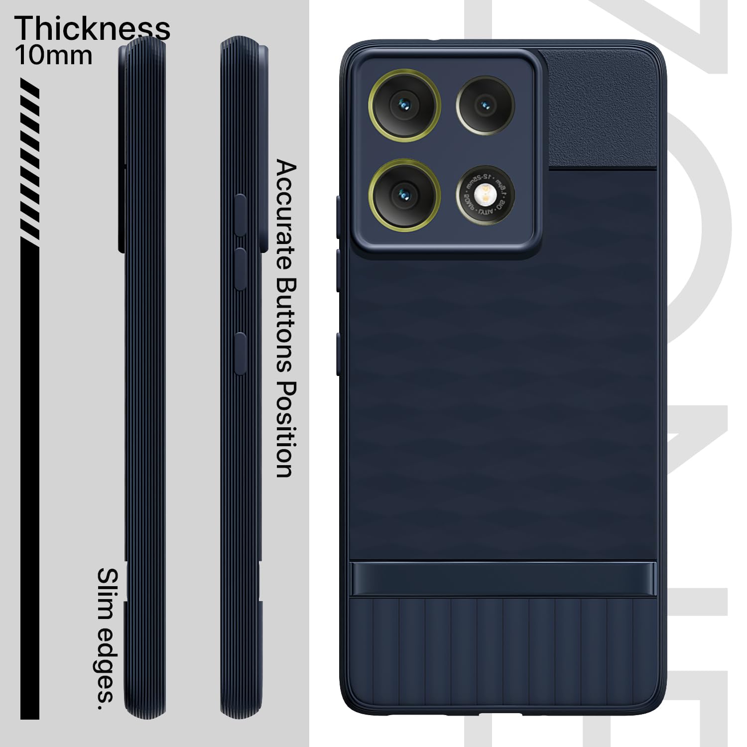 Moto G86 Power 5G Silicone mobile back cover in blue by Pikkme – photo 3