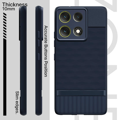 Moto G86 Power 5G Silicone mobile back cover in blue by Pikkme – photo 3