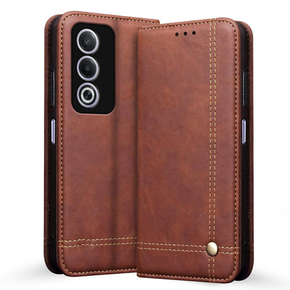 Pikkme brown flip cover for Oppo A3 Pro 5G