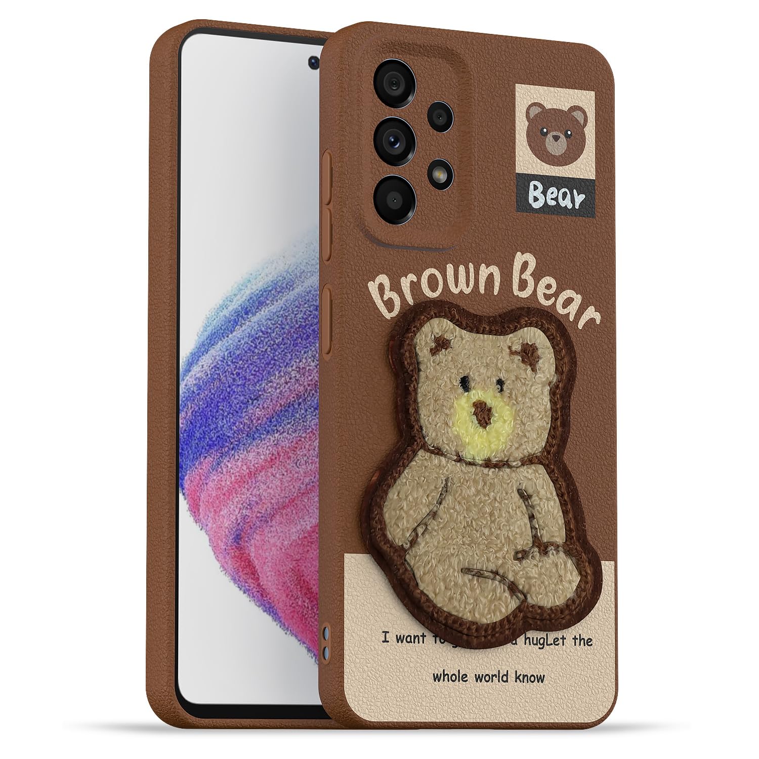 Pikkme brown mobile back cover for Samsung A53 5G