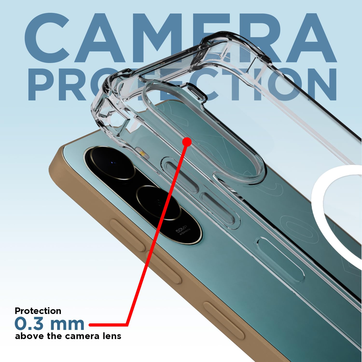 Pikkme Redmi A7 Pro/Poco C85x 5G transparent mag-safe phone cover – photo 5