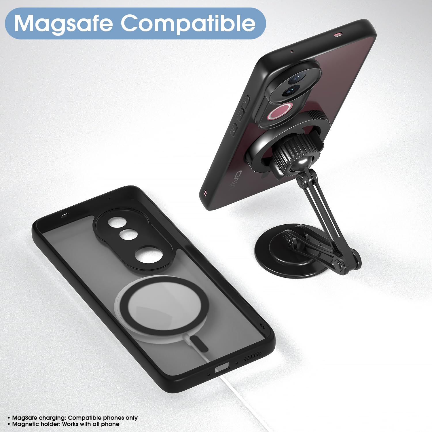 iQOO Z10R/Vivo V50/V50e/Vivo T4R 5G MagSafe phone cover in black smoke mag-safe by Pikkme – photo 7