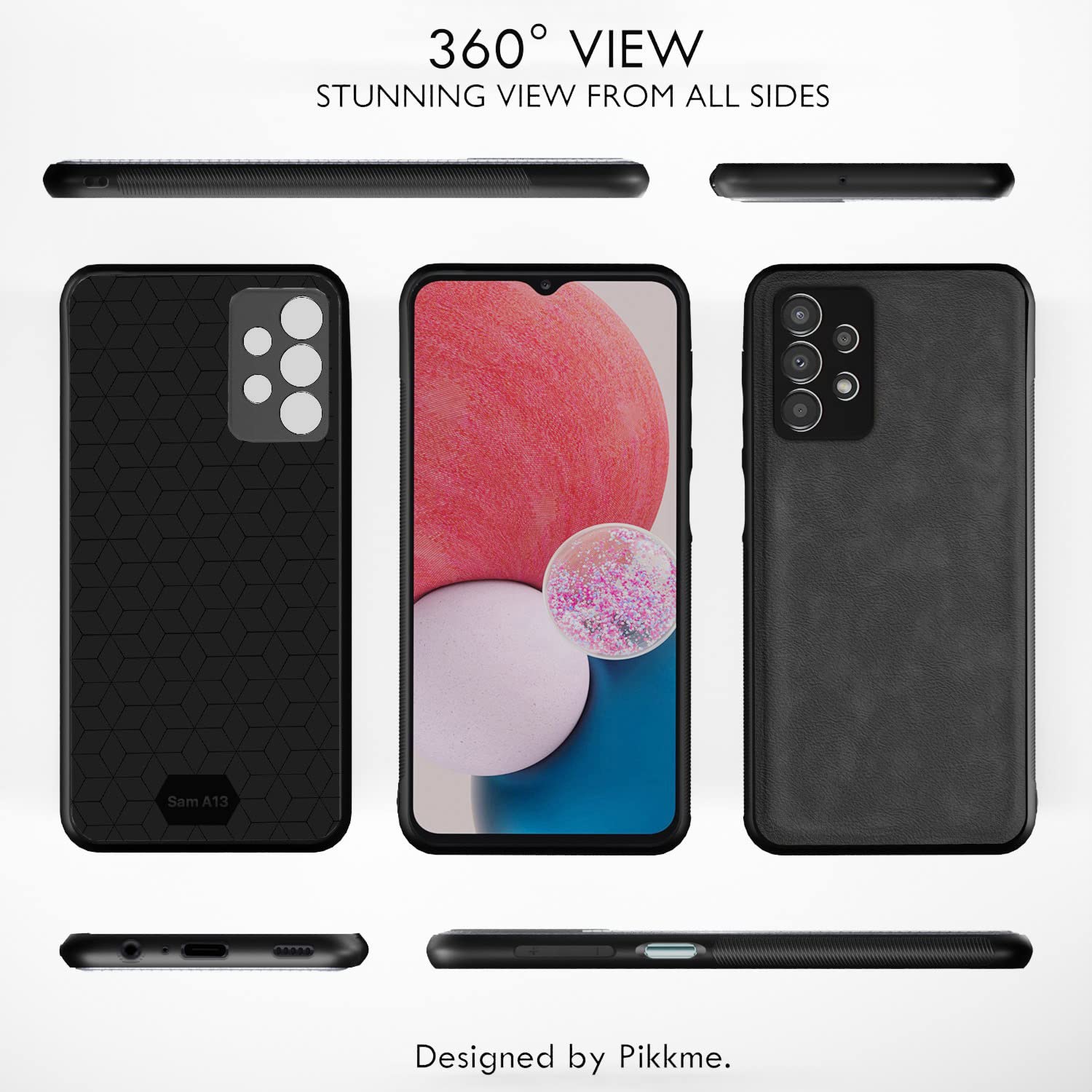 Grey Leather back cover for Samsung A13 4G – Pikkme – photo 3