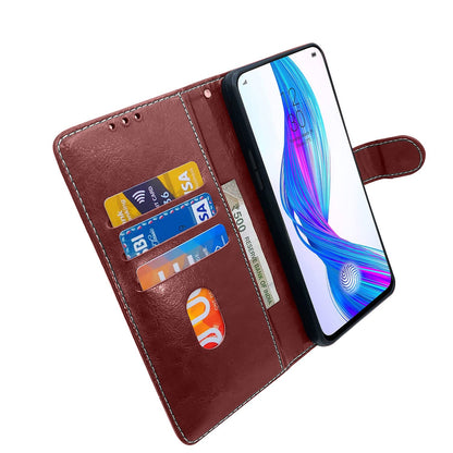 Brown & coffee wallet flip cover for Oppo K3/Realme X – Pikkme – photo 4