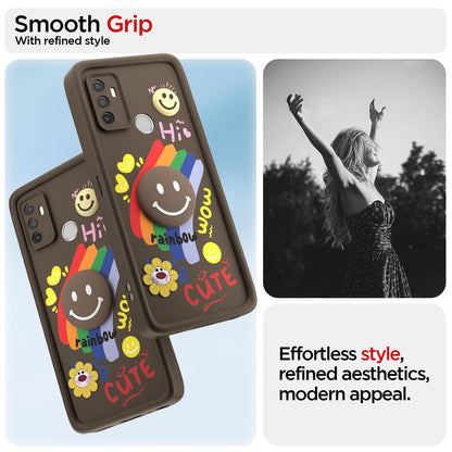 Pikkme Oppo A53 Soft Silicone brown mobile back cover – photo 2