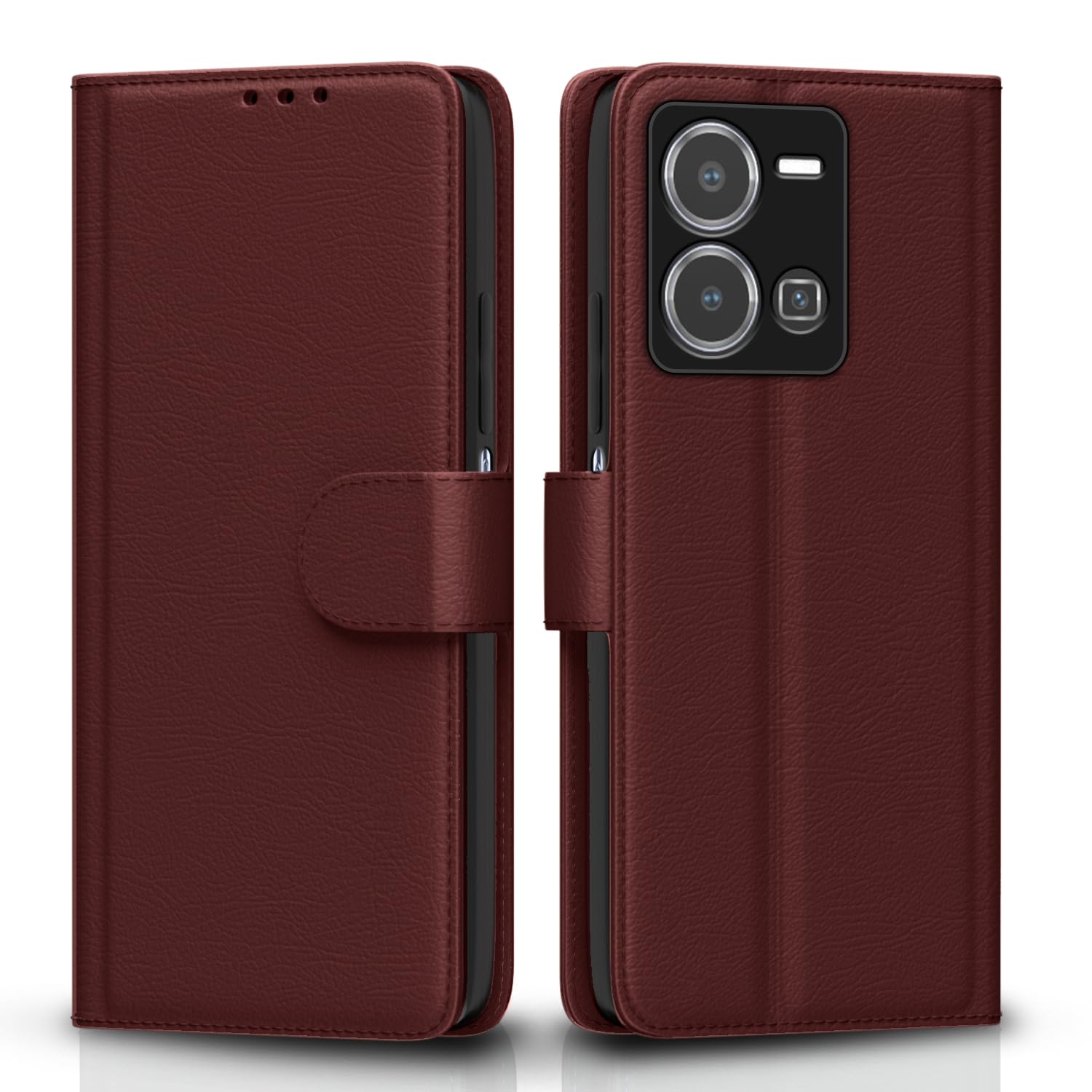 Brown flip cover for Vivo Y35 – Pikkme