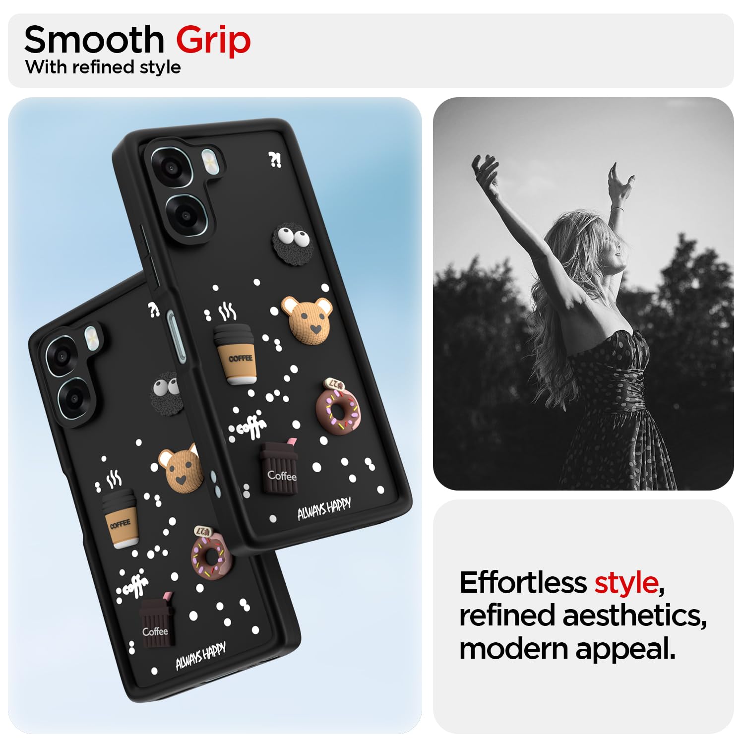 Pikkme black Silicone phone cover for Oppo A6X 5G/3D – photo 2