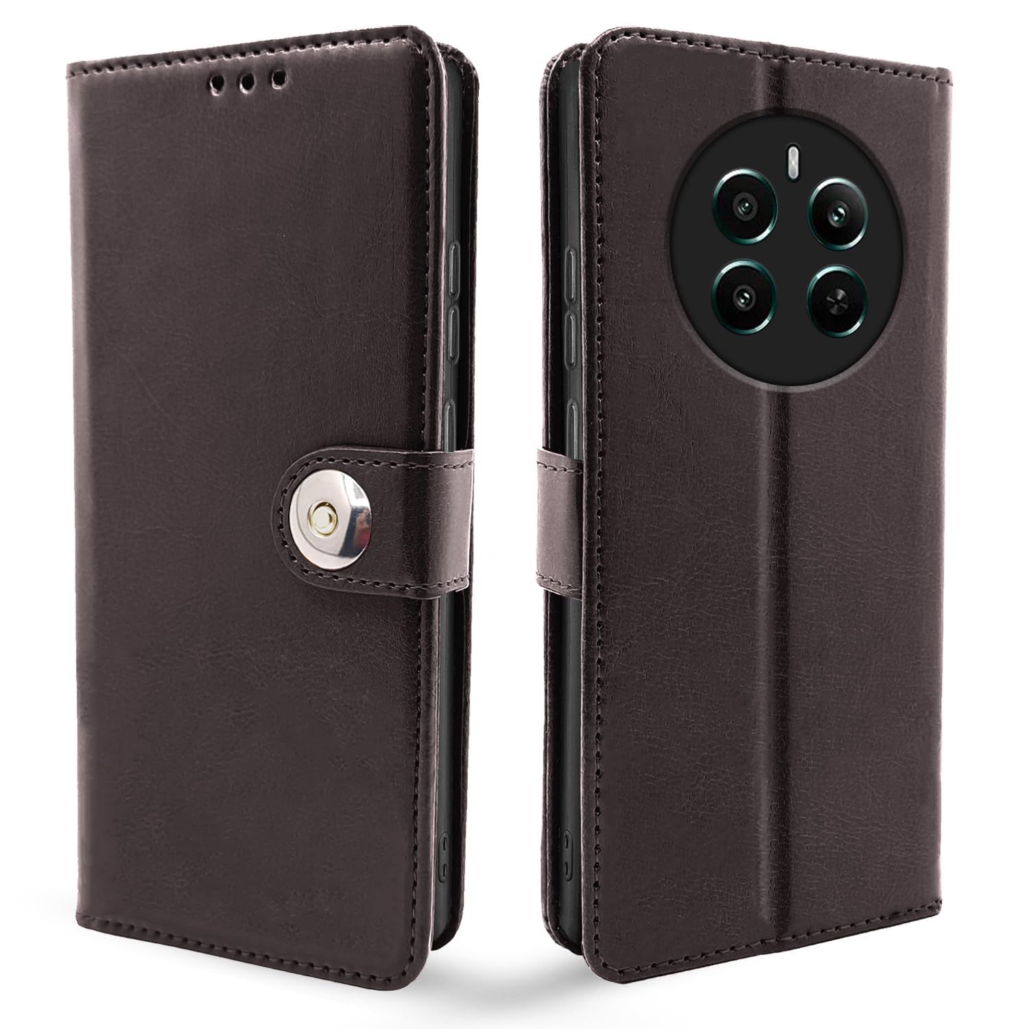 Realme 12 Plus/P1/Narzo 70/70 Pro 5G flip cover in coffee by Pikkme