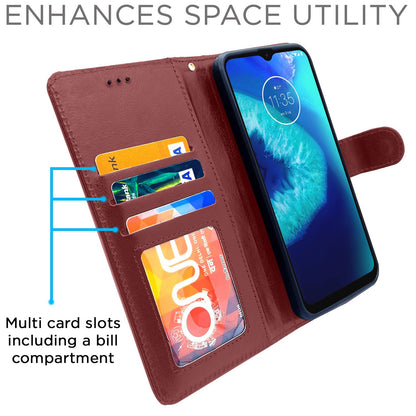 Pikkme Moto G8 Power Lite brown flip case – photo 3