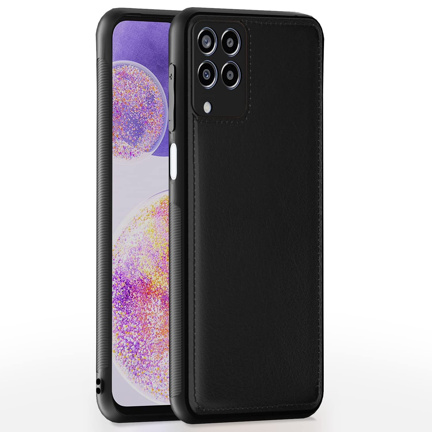 Black Leather phone cover for Samsung M33 5G – Pikkme