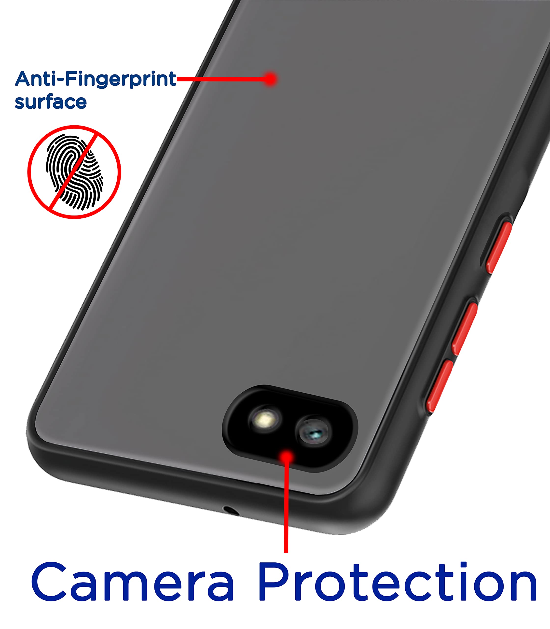 Black Hybrid mobile cover for Redmi 6A – Pikkme – photo 2