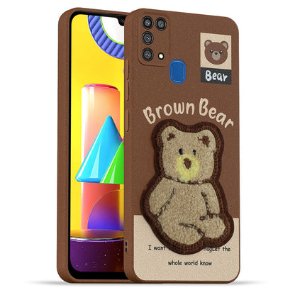 Samsung M31/F41/M31 Prime back cover in brown by Pikkme