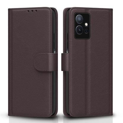 Pikkme Vivo T1/Y75/iQOO Z6 5G coffee wallet flip cover