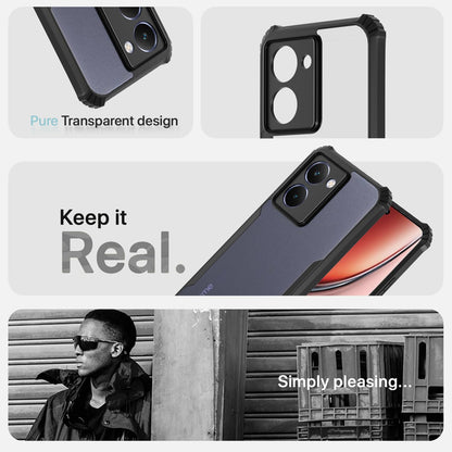 Pikkme Realme P3 Ultra 5G Eagle Crystal Clear Transparent Back Cover (Black)