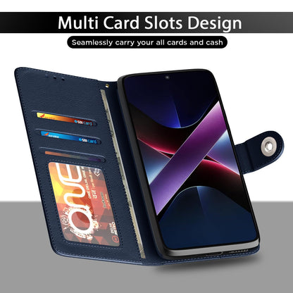 Blue wallet flip cover for POCO X7 Pro 5G – Pikkme – photo 5