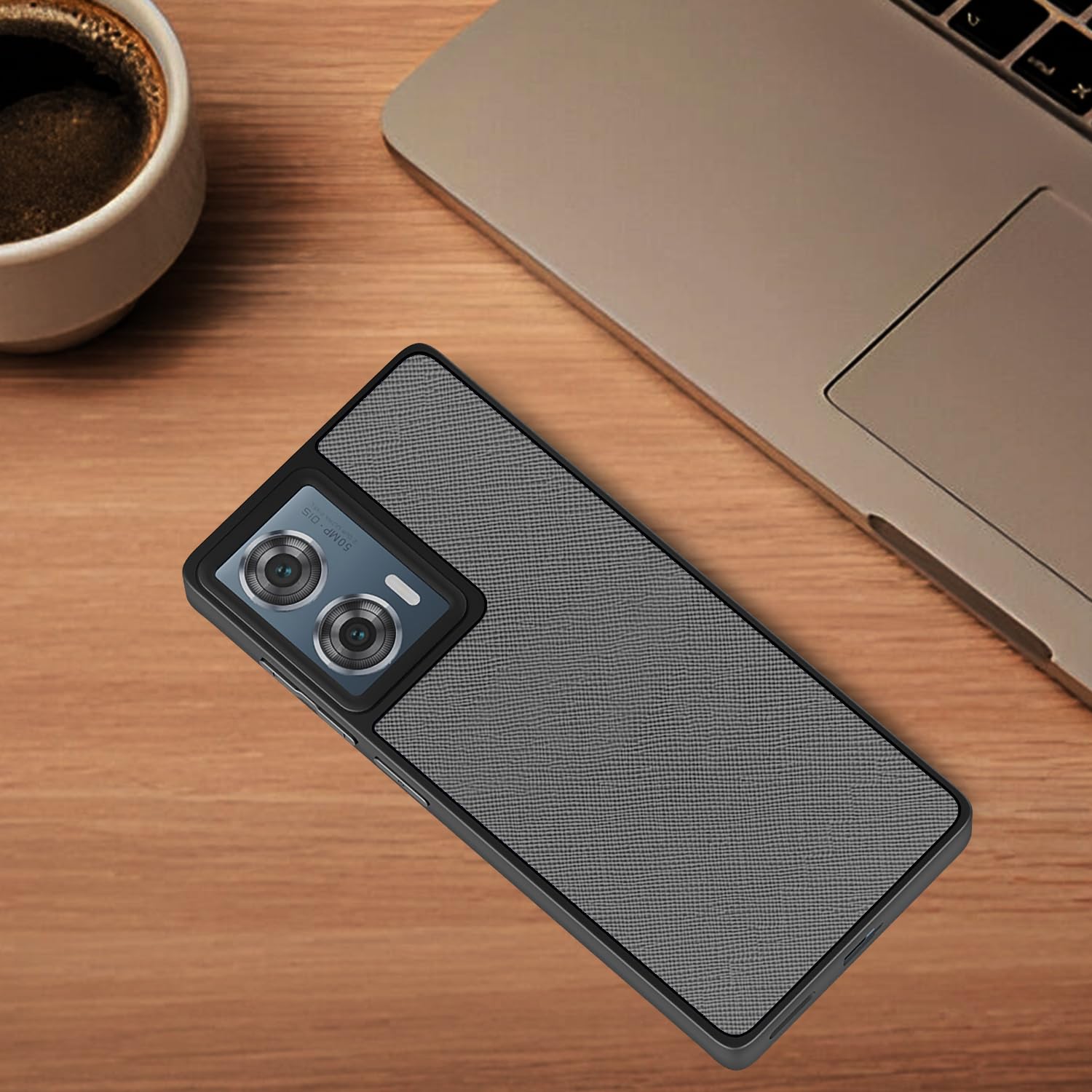 Pikkme Moto Edge 50 Fusion/G96 5G Leatherback grey mobile cover – photo 4