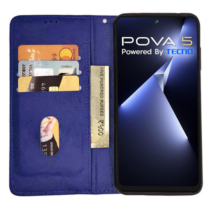 Tecno Pova 5/Pova 5 Pro 5G Magnetic flip cover in blue by Pikkme – photo 2