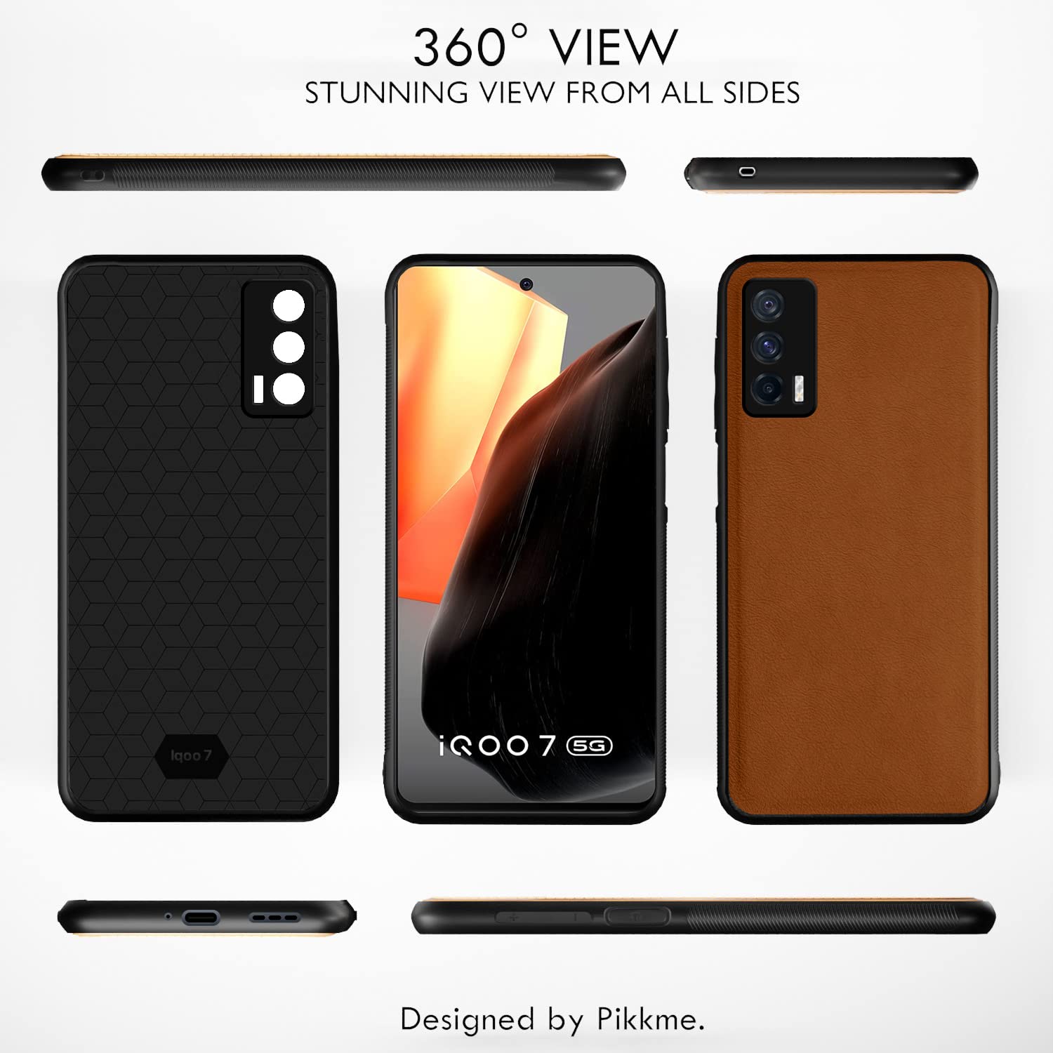 iQOO 7 5G Leather phone cover in camel by Pikkme – photo 3