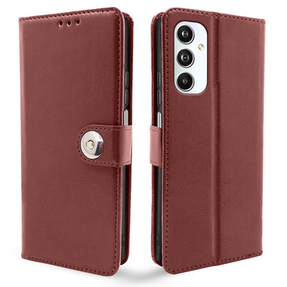 Pikkme Samsung M34 5G brown mobile flip cover
