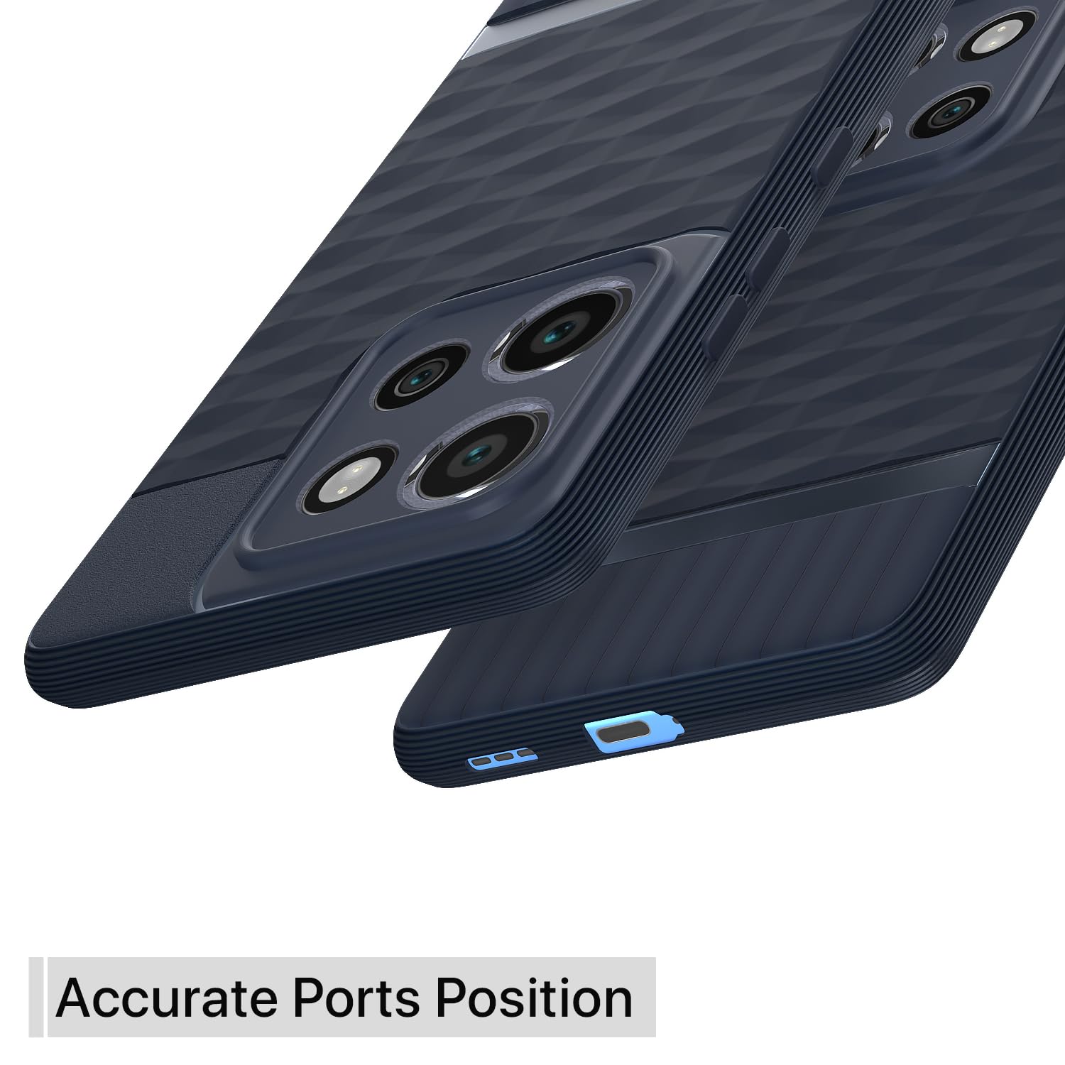 Pikkme Moto G86 5G Silicone blue mobile cover – photo 4