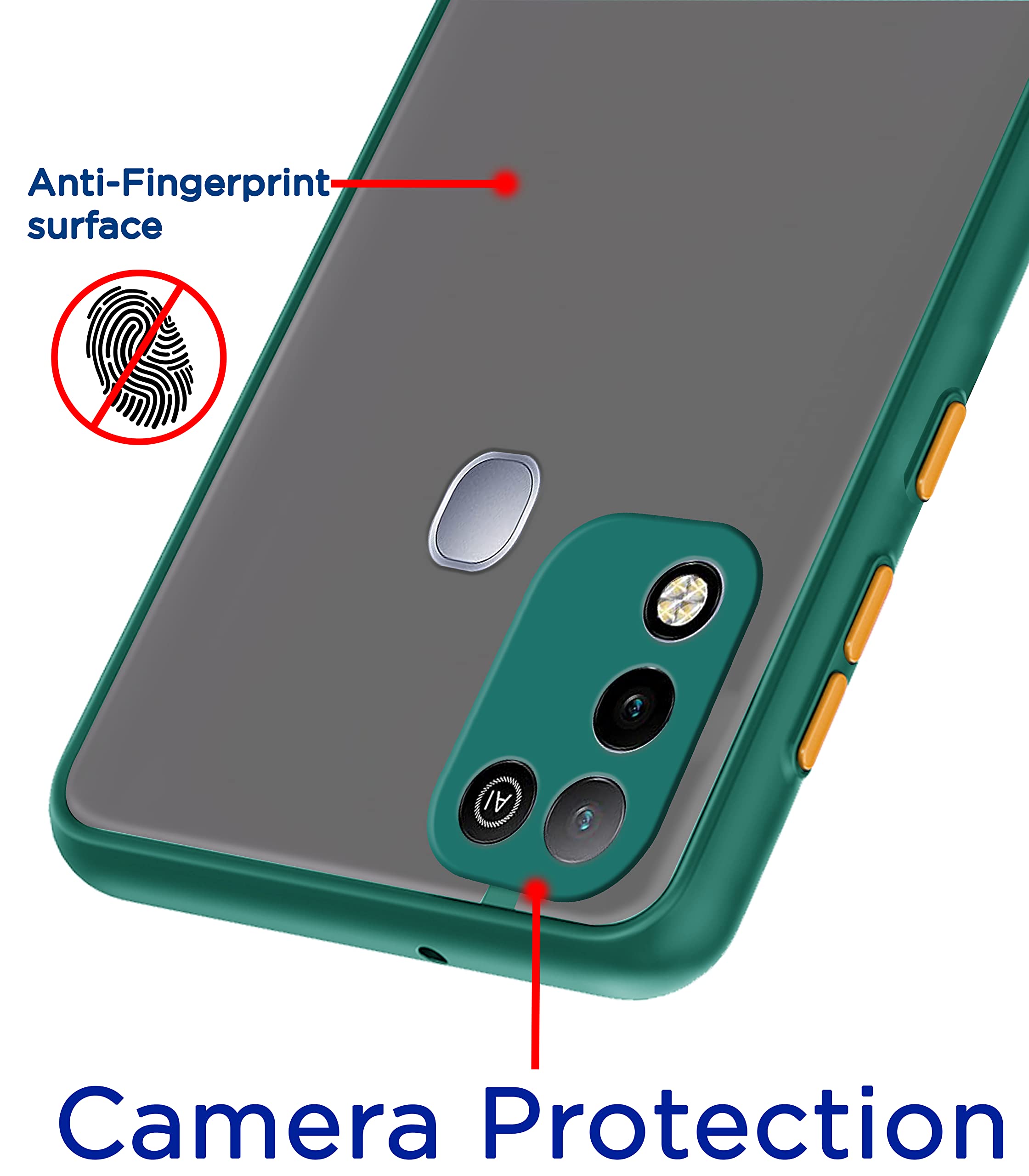 Infinix Hot 10 Play Hybrid phone cover in green by Pikkme – photo 2