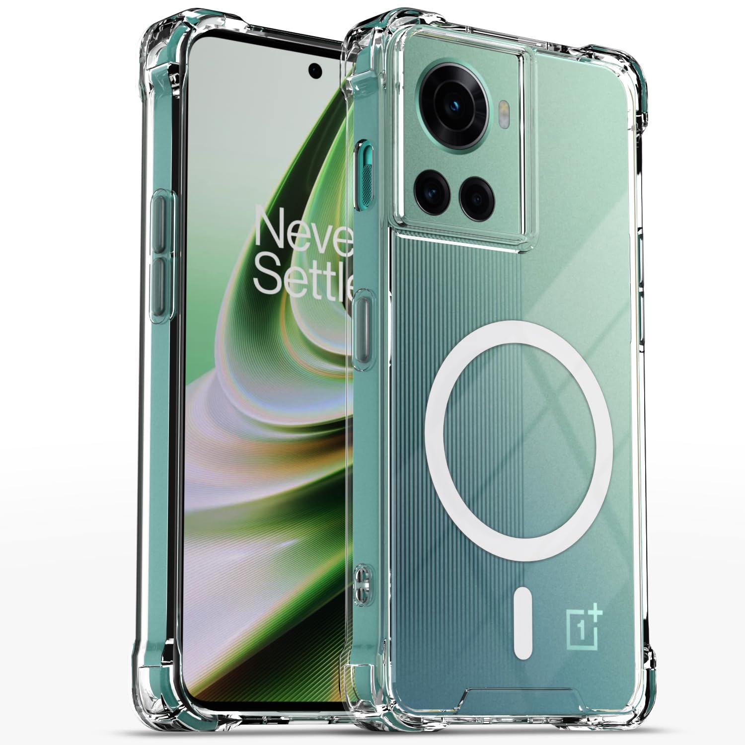 OnePlus 10R 5G phone cover in transparent mag-safe by Pikkme