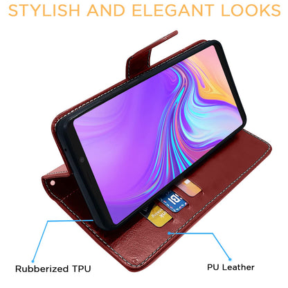 Pikkme Samsung A9 2018 5G brown & coffee wallet flip cover – photo 5