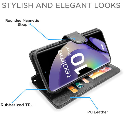 Pikkme Realme 10 Pro Plus 5G Wallet black flip case – photo 3
