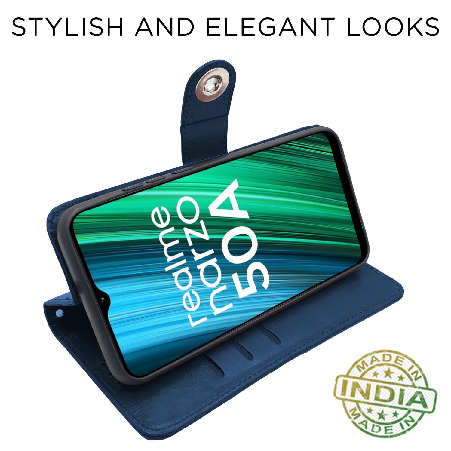 Blue flip case for Realme Narzo 50A – Pikkme – photo 5