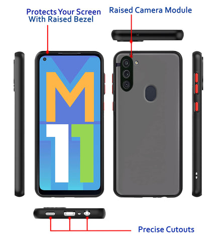 Samsung M11 Matte back cover in black by Pikkme – photo 3
